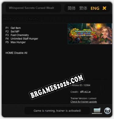 Cheats Whispered Secrets Cursed Wealth Collectors Edition - Trainer v1.8 por dR.oLLe