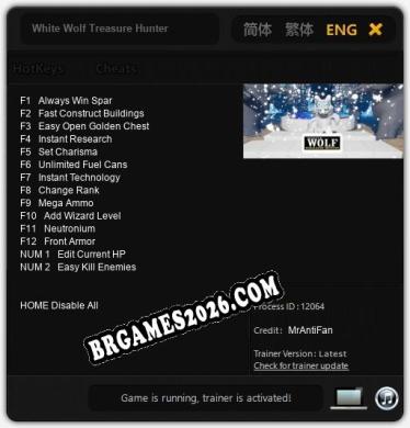 White Wolf Treasure Hunter Trainer +14 by MrAntiFan [Última versão]