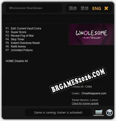 Trainer Wholesome Heartdrawn [PC] - 7 funções ativas