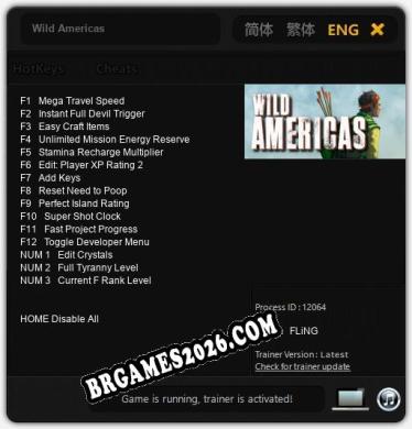 Wild Americas: Trainer +15 [v1.7]