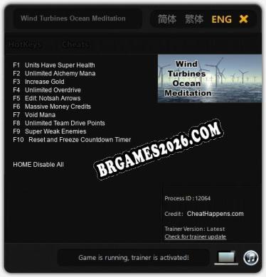 Trainer e cheats para Wind Turbines Ocean Meditation - 10 opções
