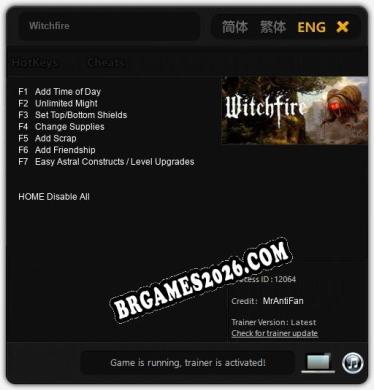 Witchfire - Cheat Trainer +7 [Edição MrAntiFan]