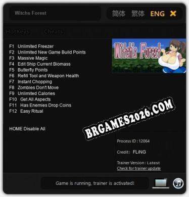 Cheats Witchs Forest - Trainer v3.7 por FLiNG