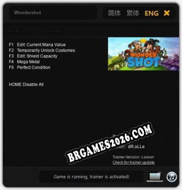 Trainer Wondershot [PC] - 5 funções ativas