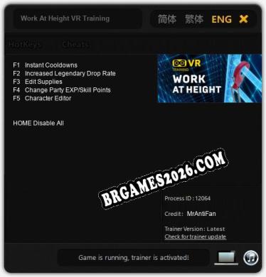 Trainer e cheats para Work At Height VR Training - 5 opções