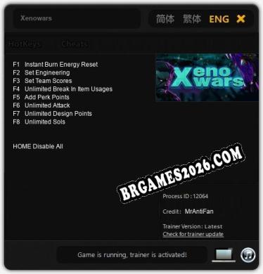 Cheats e trainer Xenowars +8 [Verificado funcionando]