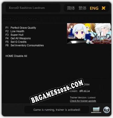 Trainer para XorceD Sashiros Laedrum [v1.0.1]