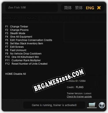 Zen Fish SIM: Trainer Gratuito (+12 cheats)