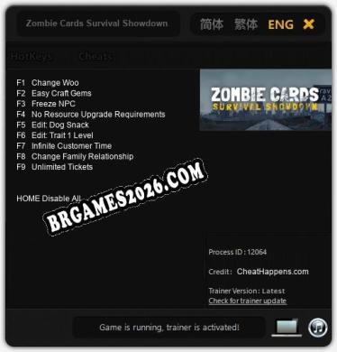 Zombie Cards Survival Showdown: TRAINER E CHEATS (V1.0.96)