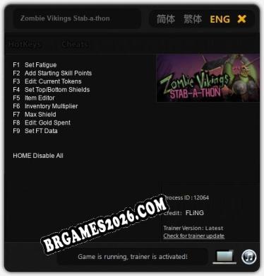 Cheats e trainer Zombie Vikings Stab-a-thon +9 [Verificado funcionando]