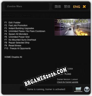 Zombie Wars: Trainer Gratuito (+10 cheats)