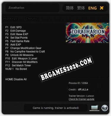 Zoratharion Trainer +13 by dR.oLLe [Última versão]